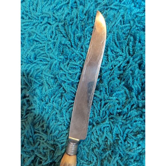 Boker Stag Handle Fixed Blade Knife USA No Sheath - Picture 3 of 16